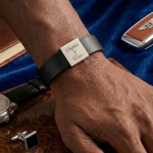 bracelet-homme-personnalise-duo-5 Bracelet homme personnalisé duo cuir — Oréa Joaillerie
