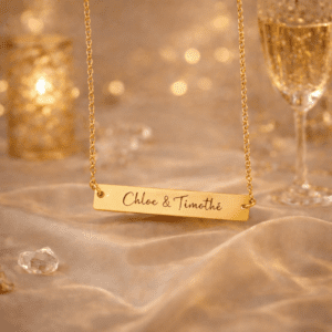 collier duo or Collier duo deux prénoms gravés or 18k bijou personnalisé — Oréa Joaillerie