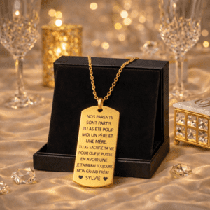 collier message gravé or Collier message gravé or 18k bijou personnalisé — Oréa Joaillerie
