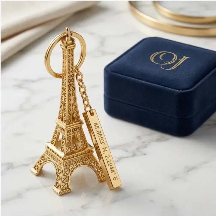 porte-cles-barre-grave-or-18k Porte-clés barre gravé personnalisé plaqué or 18k — Oréa Joaillerie